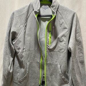 Vineyard Vines Light Gray Jacket with Bright Green Highlights